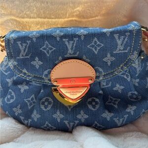 Blue Monogram Denim Crossbody Bag